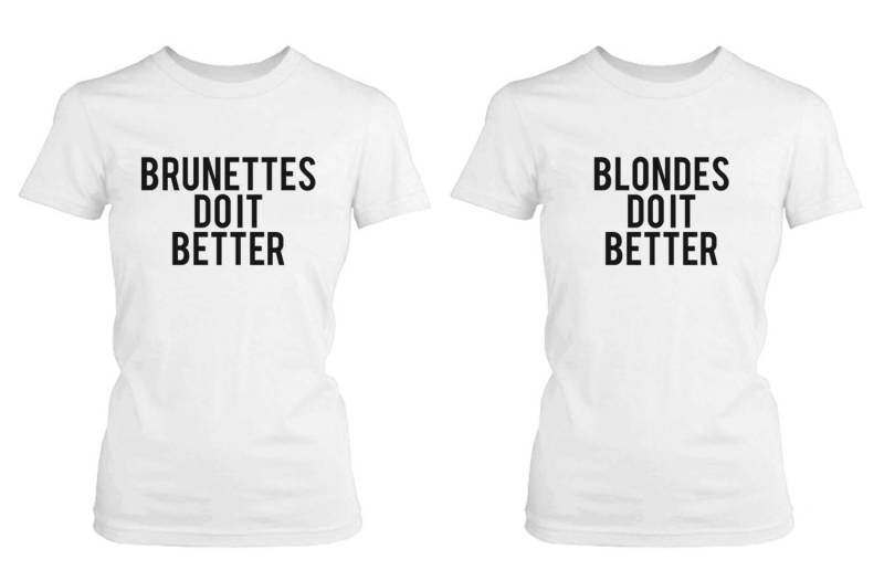 Bester Freund Zitat T-Shirts - Blondes/Brünettes Besser Passende Bff Shirts Bester Freund Zitat T-Shirts - Blondes/Brünettes Besser Passende Bff Shirts von ThreeSixFiveDesign