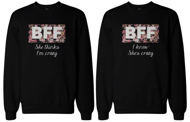 Bff Flora Version 2 Niedliche Lustige Trendige Grafik Paar Schwarze Sweatshirts Tolle Geschenkideen Bff Flora Version 2 Niedliche Lustige Trendige Grafik Paar Schwarze Sweatshirts Tolle Geschenkideen von ThreeSixFiveDesign