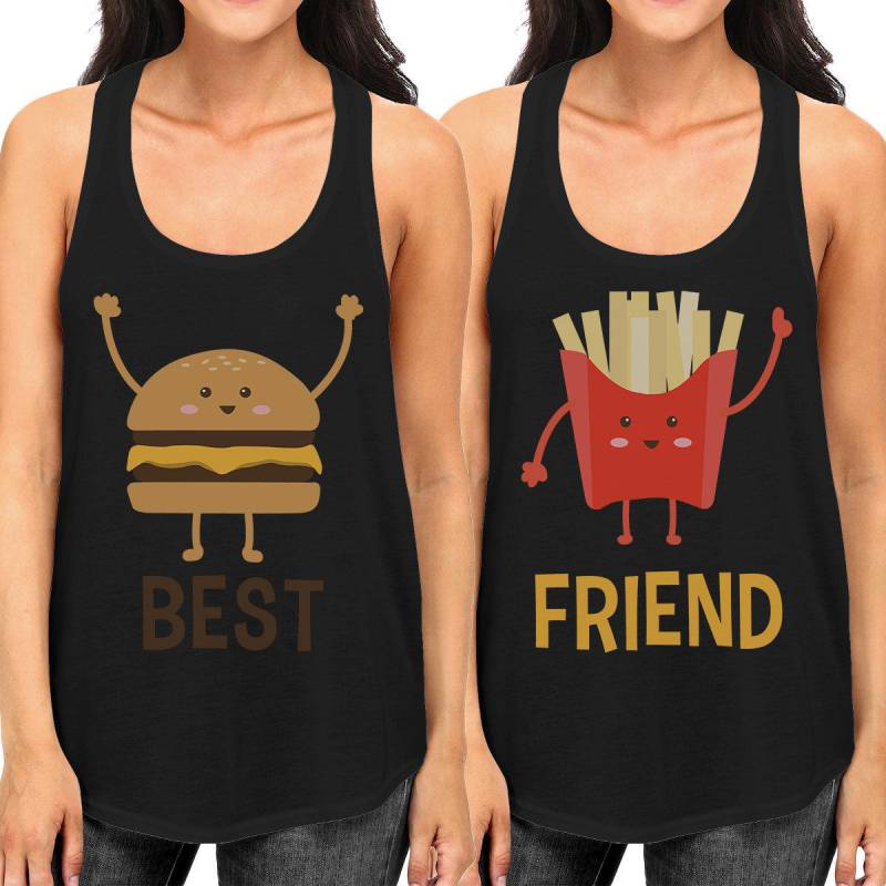 Burger Und Pommes Bff Tank Tops Bester Freund Passende Tanks Ärmellose Shirts | Ftt017 von ThreeSixFiveDesign