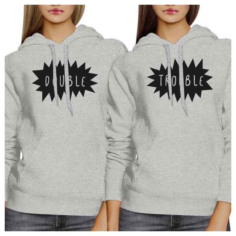Double Trouble Hoodie Set Graumeliert [Fhd029He] von ThreeSixFiveDesign