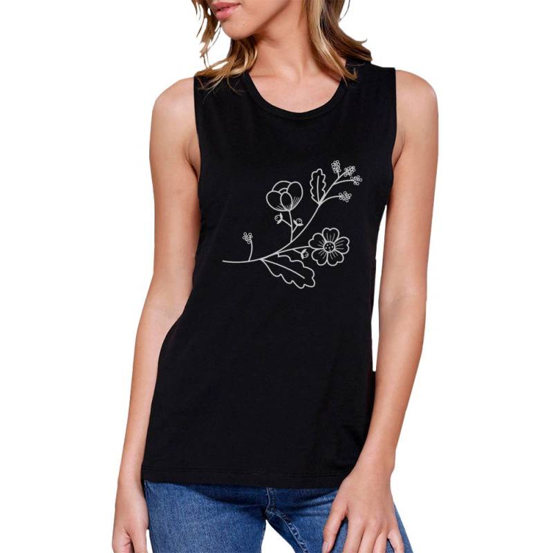 Erden Tag | Blumen Schwarz Ärmellos Einfach Trendy Stylish Grafik Muskeltop | Jms123Bk Erden Tag | Blumen Schwarz Ärmellos Einfach Trendy Stylish Grafik Muskeltop | Jms123Bk von ThreeSixFiveDesign