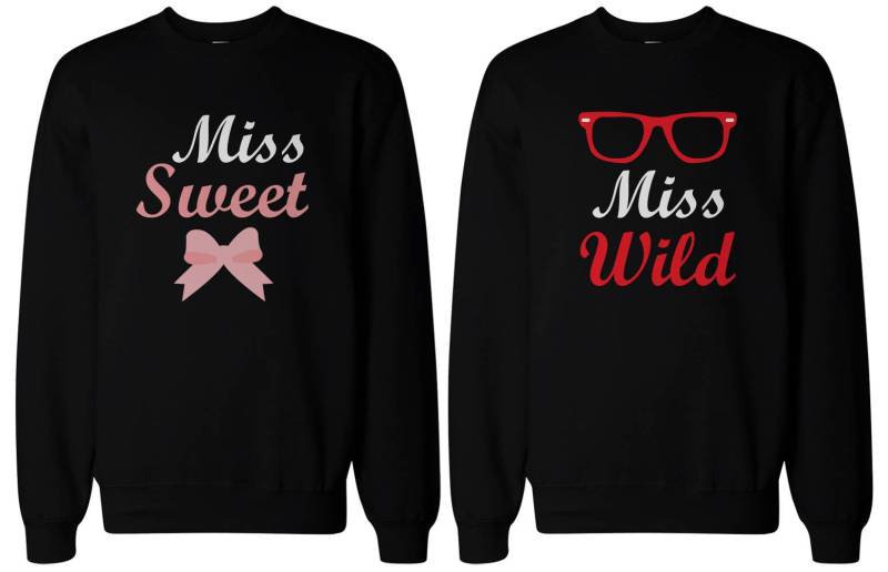 Fräulein Sweet & Wild Niedlich Lustig Trendy Grafik Bff Paar Schwarz Sweatshirts Große Geschenkideen Fräulein Sweet & Wild Niedlich Lustig Trendy Grafik Bff Paar Schwarz Sweatshirts Große Geschenkideen von ThreeSixFiveDesign