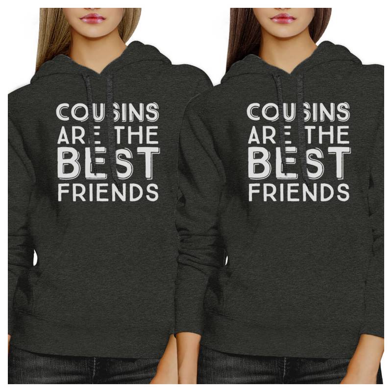 Hoodie Set Cousins | Cousins Und Beste Freunde Bff Cool Grey [Fhd035Cy] von ThreeSixFiveDesign