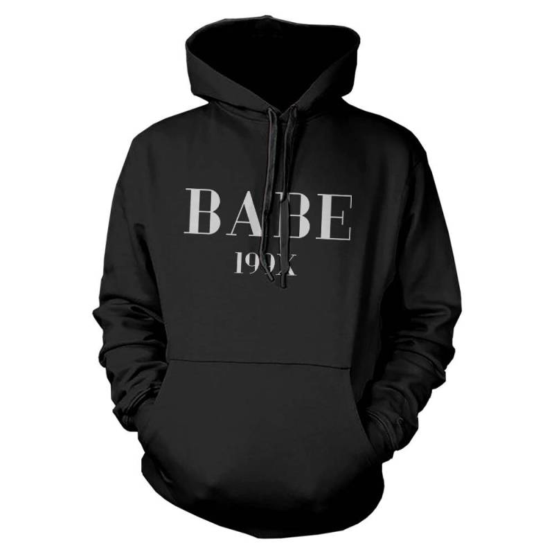Humor | Babe 199x Schwarzer Kapuzenpullover [Jhd015] von ThreeSixFiveDesign