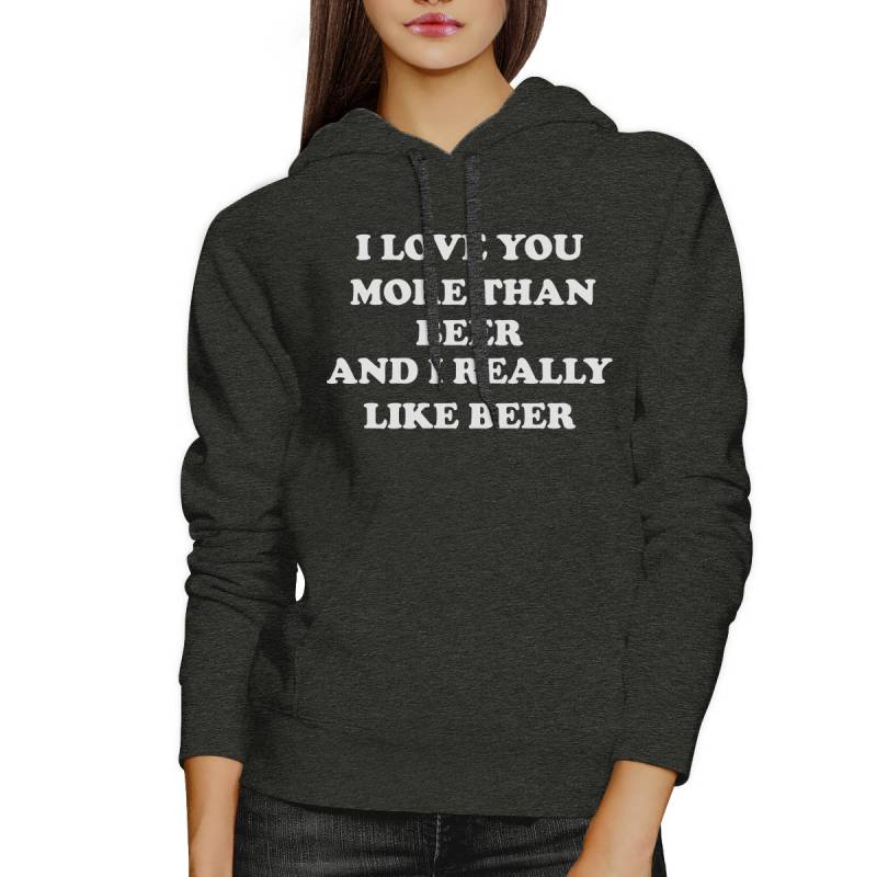 Humor | Ich Liebe Dich Mehr Als Bier Hoodie [Jhd087] von ThreeSixFiveDesign