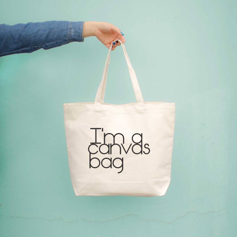 I'm A Canvas Bag Einfache Niedliche Lustige Trendige Natürliche Grafik-Einkaufstasche | Jcb006 I'm A Canvas Bag Einfache Niedliche Lustige Trendige Natürliche Grafik-Einkaufstasche | Jcb006 von ThreeSixFiveDesign