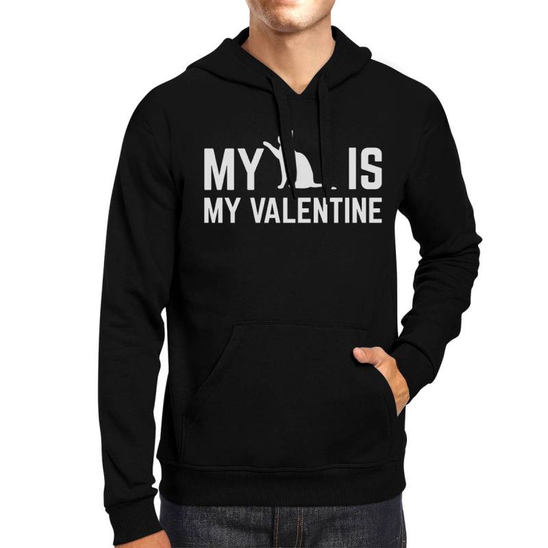 Katzenliebhaber | My Cat Is Valentine - Unisex Kapuzenpullover [Jhd067] von ThreeSixFiveDesign