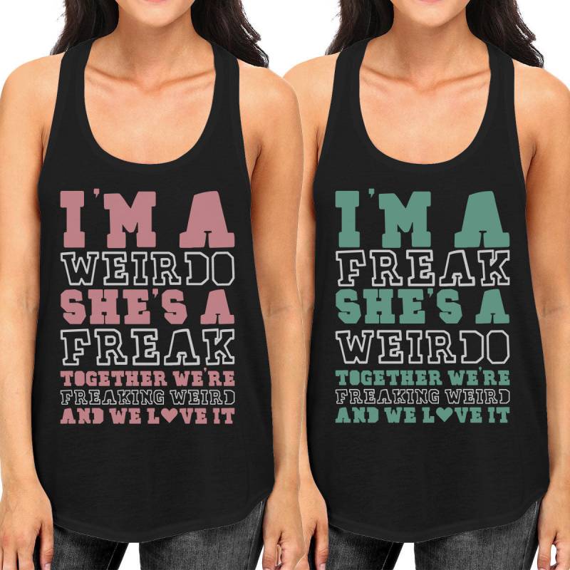 Lustige Freak Und Weirdo Best Friend Tank Tops - Passende Bff Tanks | Ftt014 Lustige Freak Und Weirdo Best Friend Tank Tops - Passende Bff Tanks | Ftt014 von ThreeSixFiveDesign