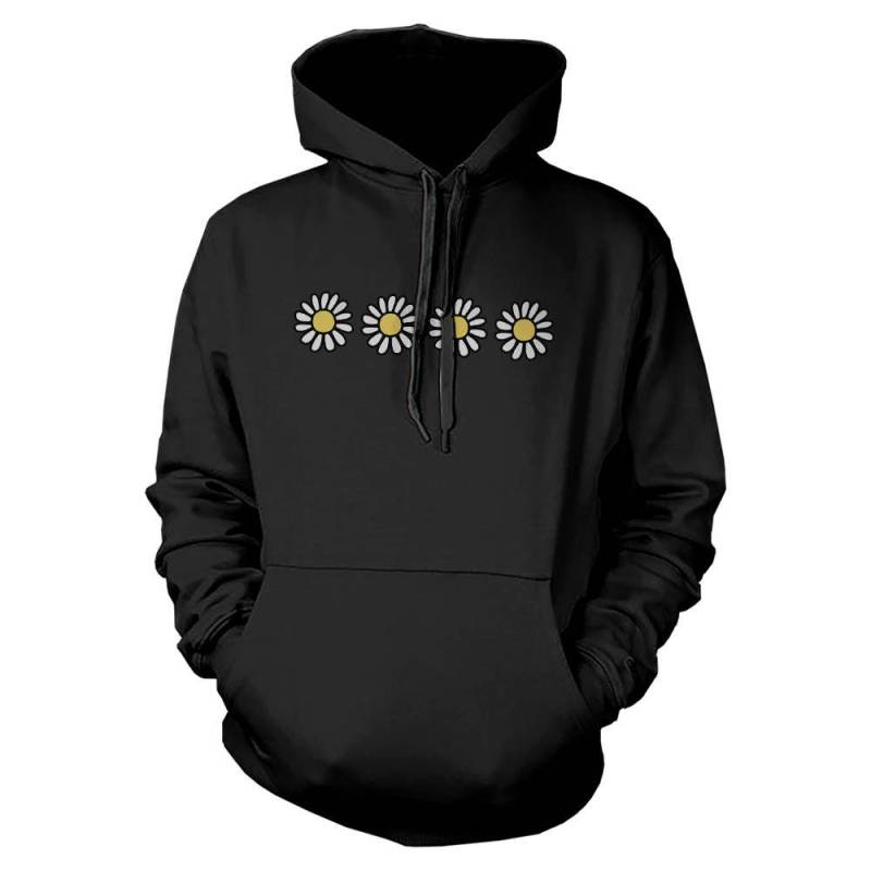 Mädchen | Daisy Blumen Schwarz Kapuzenpullover [Jhd023] von ThreeSixFiveDesign