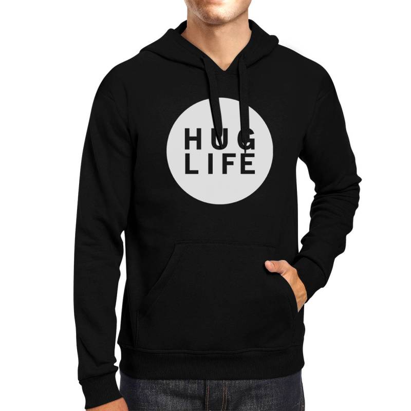 Mädchen | Schwarz Hug Life Hoodie [Jhd064] von ThreeSixFiveDesign