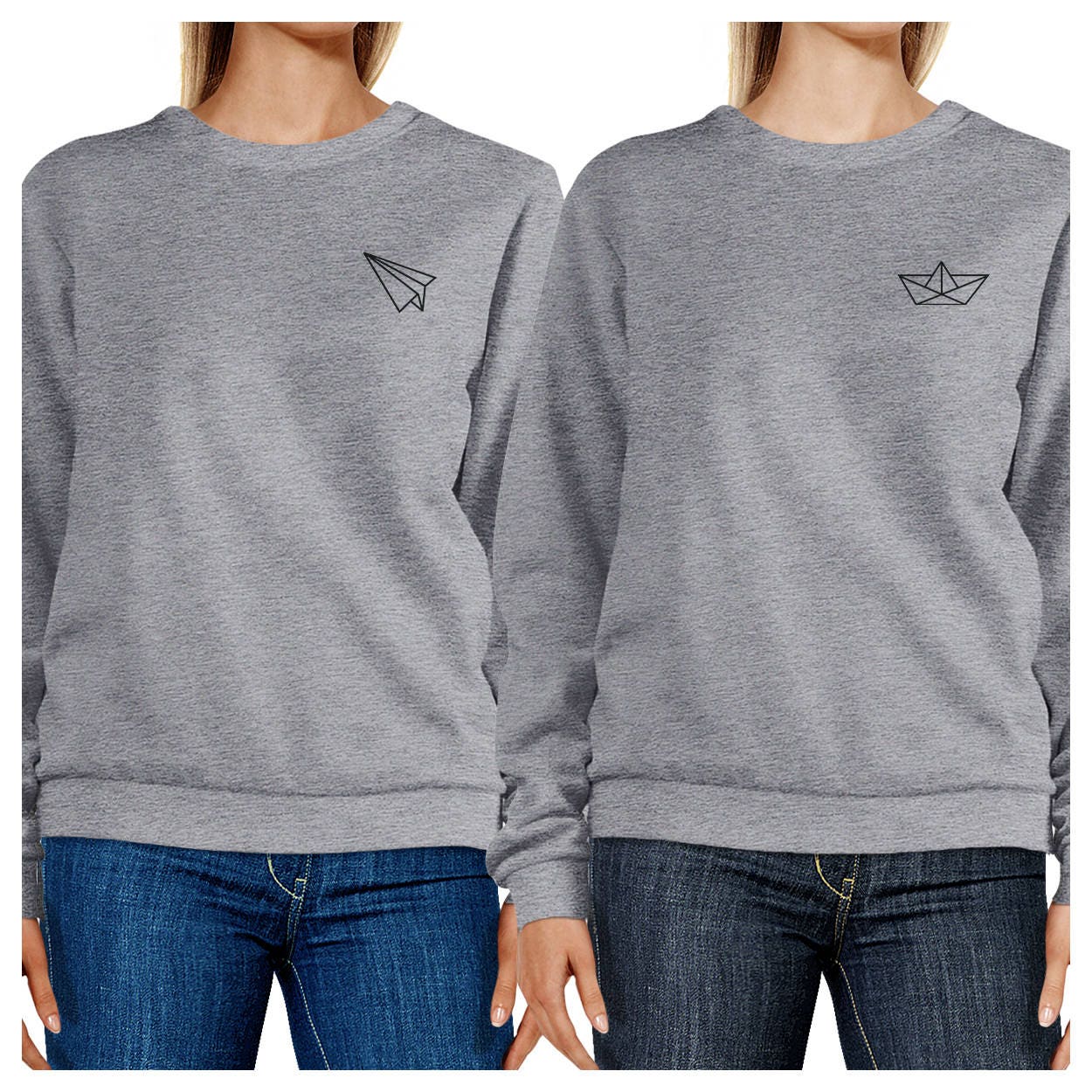 Origami Flugzeug Und Boot Grafik Sweatshirts Set [Fss036He] von ThreeSixFiveDesign