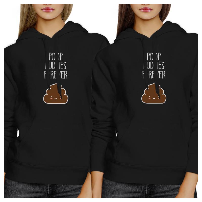 Poop Buddies Forever Bff Schwarz Hoodie Set [Fhd041Bk] von ThreeSixFiveDesign