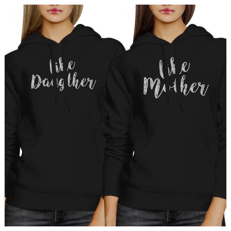 Set Wie Tochter Mutter Schwarz Hoodie [Fhd016Bk] von ThreeSixFiveDesign