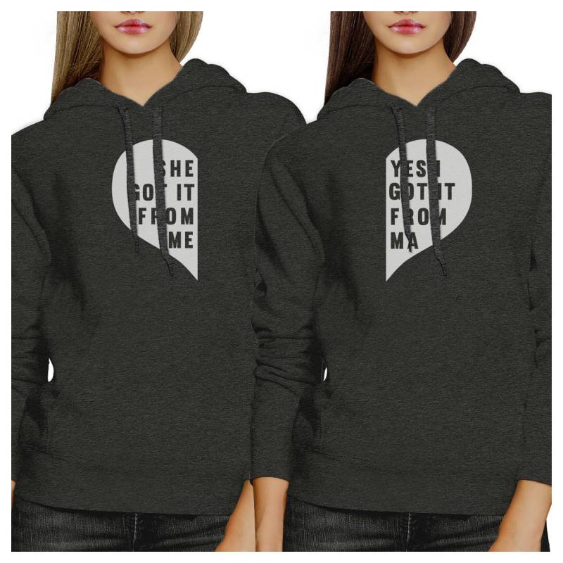 She Got It From Me Graues Hoodie Set [Fhd018Ci] von ThreeSixFiveDesign