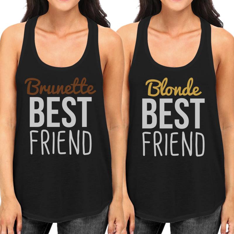 Süße Brünette Und Blonde Beste Freund Tank Tops - Passende Bff Tanks | Ftt011 von ThreeSixFiveDesign