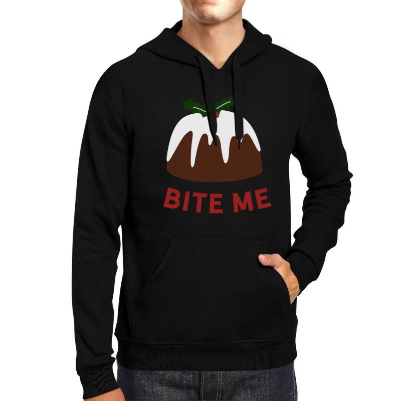 Weihnachten | Bite Me Schwarz Kapuzenpullover [Jhd036] von ThreeSixFiveDesign