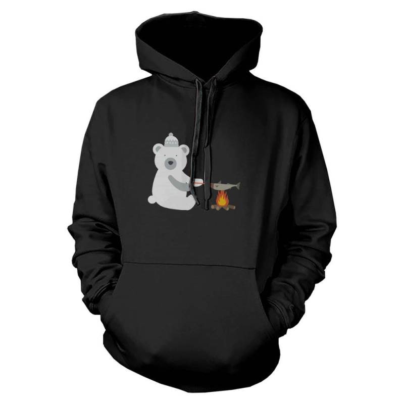Weihnachten | Grillen Eisbär Hoodie Schwarz [Jhd026] von ThreeSixFiveDesign