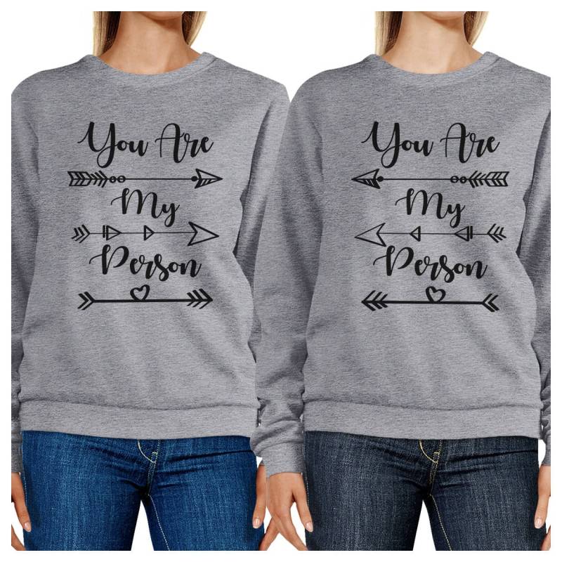 You Are My Person Graphic Heather Grau Sweatshirts Set [Fss039He] von ThreeSixFiveDesign