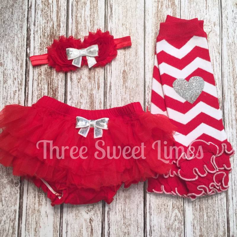 Bestes Geschenk Aller Zeiten Baby-Weihnachts-Outfit | Babys Erstes Weihnachten Opt Beinstulpen Stirnband Rot Und Weiß Glitter Rotes Chevron Stulpen von ThreeSweetLimes