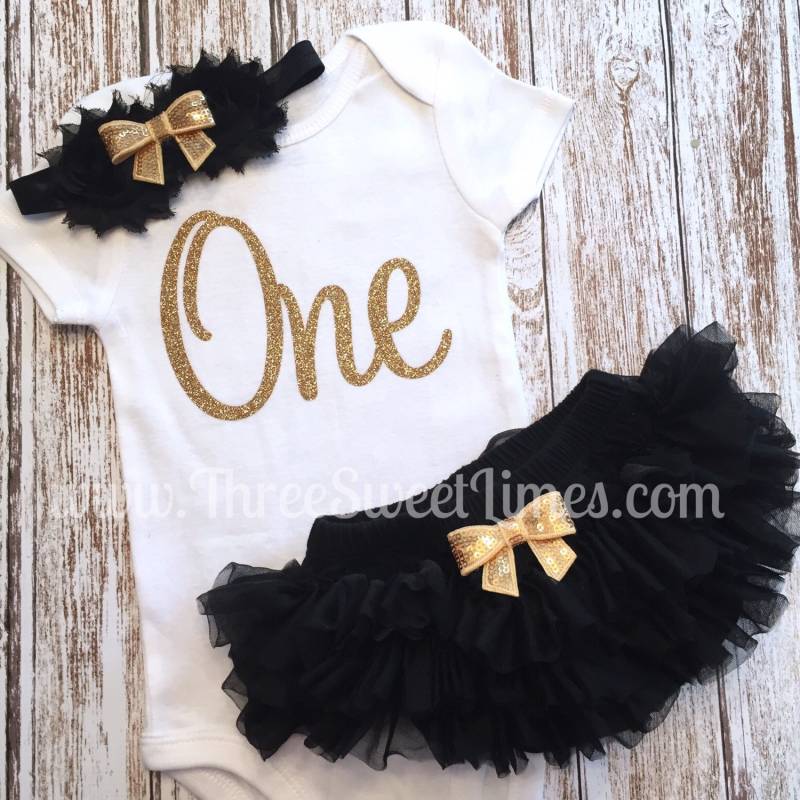 Erster Geburtstag-Baby-Mädchen Outfit | Tutu Bloomers Optional Stirnband & Rüschen Bloomer Set Neues Babypartygeschenk 1.geburtstag von ThreeSweetLimes