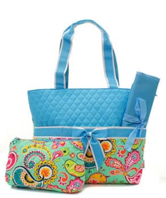 Monogrammiert/Personalisierte Vogel Windel Tasche, Einkaufstasche, Baby-Geschenk von ThreeThreadsSC