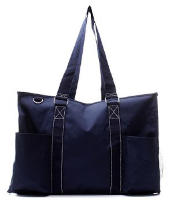 Monogrammierte/Personalisierte Navy Utility Tote/Tote Bag, Windeltasche, Strandtasche, Damen Geschenk von ThreeThreadsSC