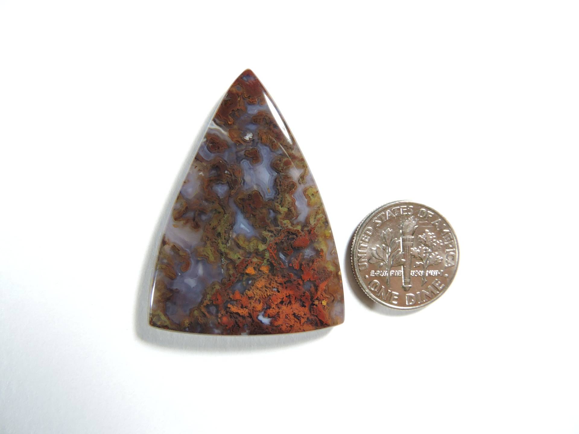 Arizona Moss Achat Designer Cabochon - 40mm X 29mm 4+mm von Threeriversgems