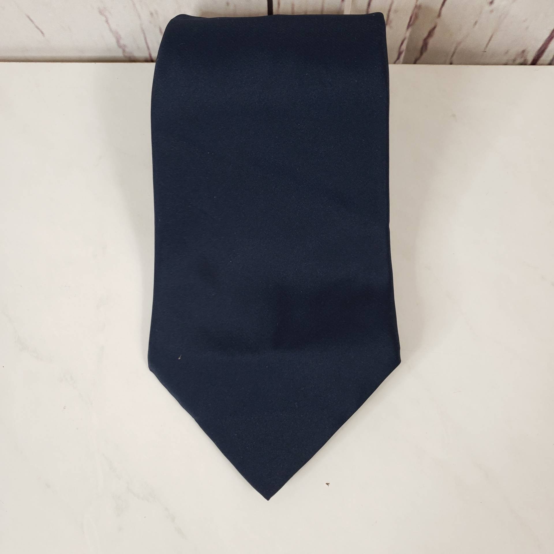 Alexander Lloyd Vintage Krawatte Herren Größe X Lang Classic Polyester Navy Blau von ThriftWearsClothing