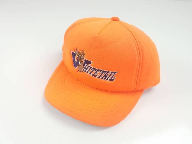 Whitetail Jagd Snapback Cap Neon Orange Vintage 90Er Jahre Made in Usa Kostenloser Versand Whitetail Jagd Snapback Cap Neon Orange Vintage 90Er Jahre Made in Usa Kostenloser Versand von Thriftstigators