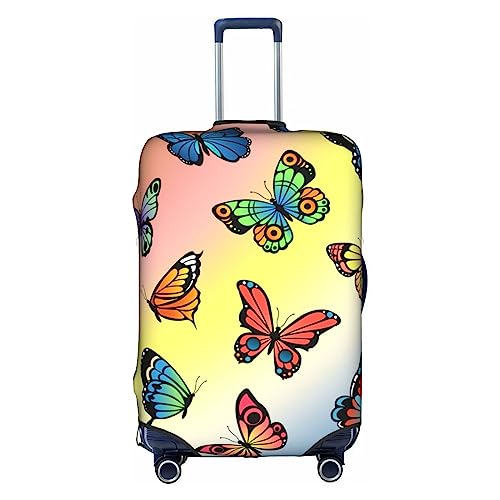 Thril Dekorative Schmetterlinge Trolley Kofferüberzug Elastische Kofferhülle Damen Mädchen Gepäckabdeckung Medium von Thril