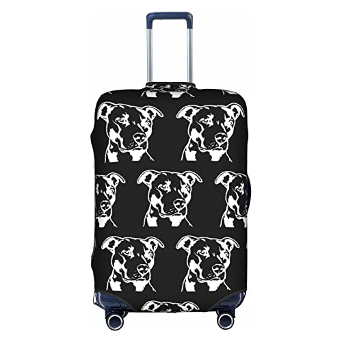 Thril Funny Dog Trolley Kofferbezug Elastische Kofferabdeckung Damen Mädchen Gepäckabdeckung Medium, weiß, M von Thril