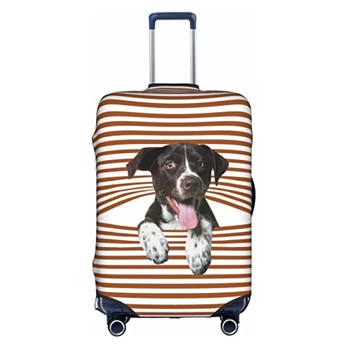 Thril Funny Puppy Trolley Kofferbezug Elastische Kofferabdeckung Damen Mädchen Gepäckabdeckung Groß, weiß, xl von Thril