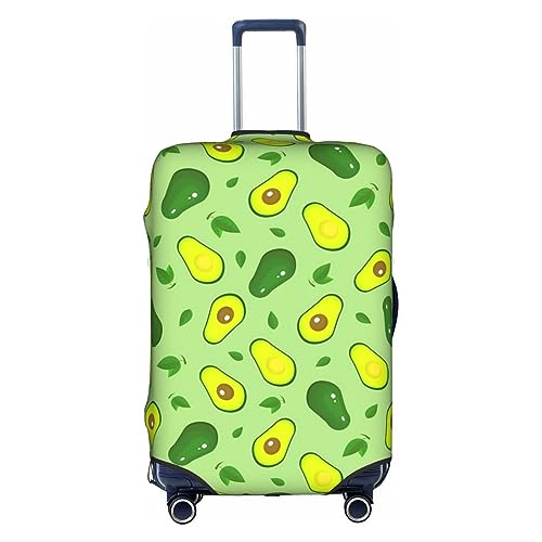 Thril Interessante Avocado-Früchte-Trolley-Kofferhülle, elastisch, für Damen und Mädchen, Größe XL, weiß, xl von Thril