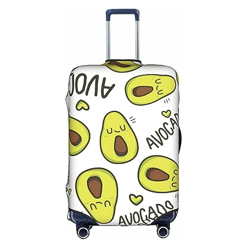 Thril Interessante Avocado Obst Trolley Kofferhülle Elastische Kofferabdeckung Damen Mädchen Gepäckabdeckung Groß, weiß, xl von Thril