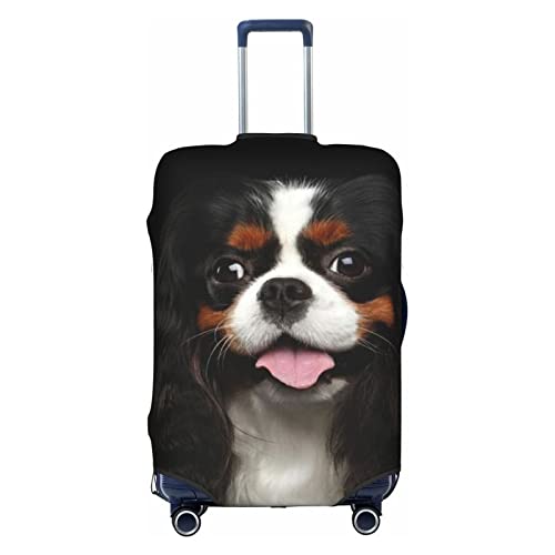 Thril King Charles Spaniel Trolley-Kofferüberzug, elastisch, für Damen und Mädchen, Größe M, weiß, M von Thril