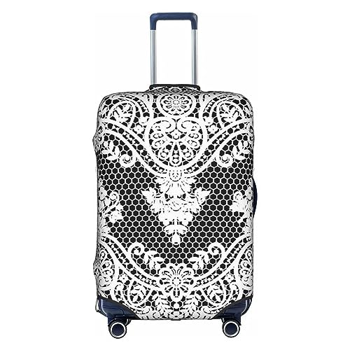 Thril Kreative Spitze Textur Trolley Kofferabdeckung Elastische Kofferabdeckung Damen Mädchen Gepäckabdeckung Groß, weiß, xl von Thril