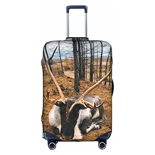 Thril Mysterious Deer Trolley Kofferüberzug Elastische Kofferhülle Damen Mädchen Gepäckhülle Groß, weiß, xl von Thril