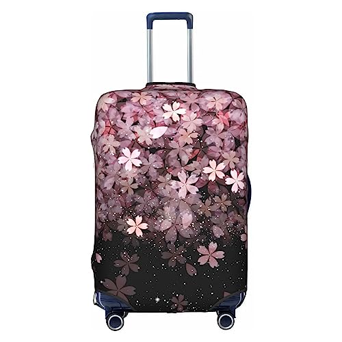 Thril Schöne Kirschblüten Trolley Kofferbezug Elastische Kofferabdeckung Damen Mädchen Gepäckabdeckung XL, Schöne Kirschblüten3, M von Thril