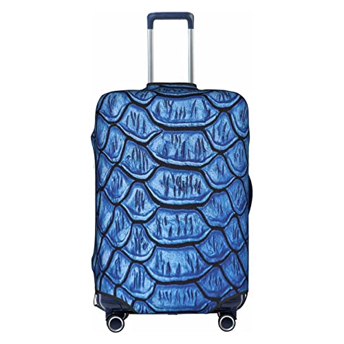 Thril Trolley-Kofferüberzug mit Schlangenleder-Muster, elastisch, für Damen und Mädchen, Größe S, weiß, L von Thril