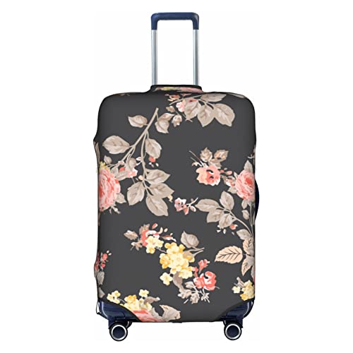 Thril Vintage Blumen Trolley Kofferüberzug Elastische Kofferhülle Damen Mädchen Gepäckabdeckung Medium, weiß, xl von Thril
