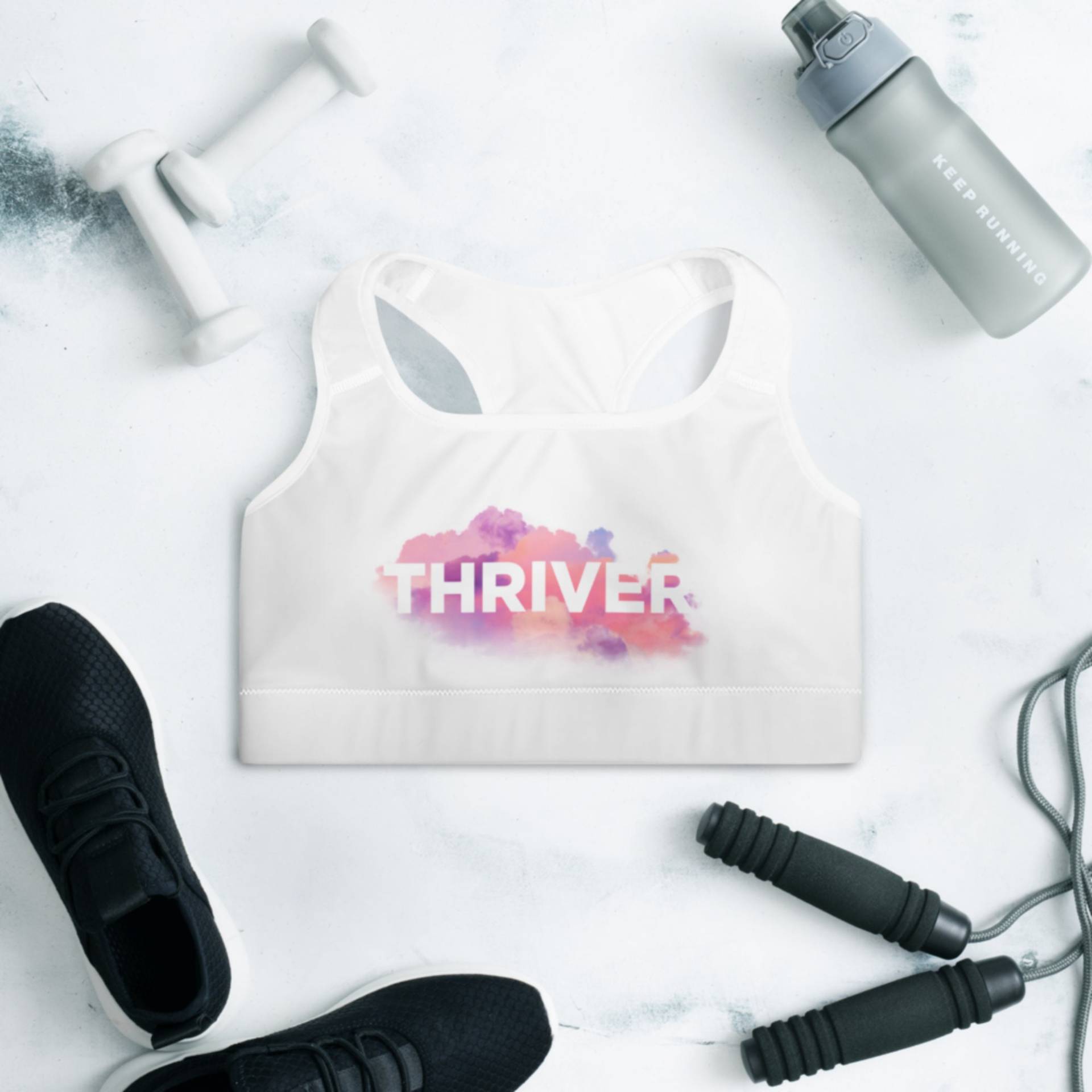 Thriver Gepolsterter Sport Bh | Athleisure Geschenke Geburtstagsgeschenk Geschenk Für Sie von ThriverLifestyleShop