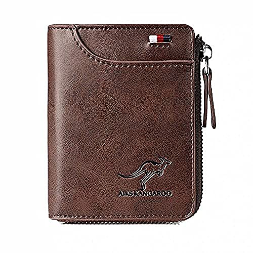 Throushine Sonnesucht RFID Blocking Wallet für Herren (Braun) von Throushine