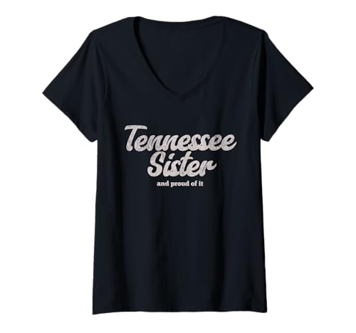 Damen Tennessee Sister Throwback Orange for TN Womens, Girls, Teen T-Shirt mit V-Ausschnitt Damen Tennessee Sister Throwback Orange for TN Womens, Girls, Teen T-Shirt mit V-Ausschnitt von Throwback Tennessee Sister TN Gifts and Apparel