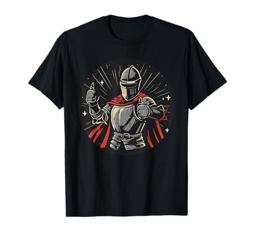 Cooler dunkler Ritter mit Daumen nach oben Signal für Jungen und Mädchen T-Shirt Cooler dunkler Ritter mit Daumen nach oben Signal für Jungen und Mädchen T-Shirt von Thumbs up Knight