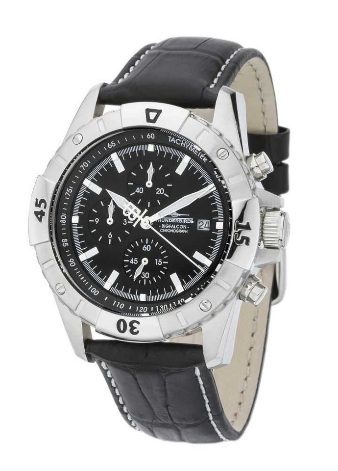 Thunderbirds Chronograph TB1040-01 Big Falcon Fliegeruhr – Herrenuhr mit Lederband, 42 mm, Edelstahlgehäuse, präziser Chronograph im Fliegerdesign Thunderbirds Chronograph TB1040-01 Big Falcon Fliegeruhr – Herrenuhr mit Lederband, 42 mm, Edelstahlgehäuse, präziser Chronograph im Fliegerdesign von Thunderbirds