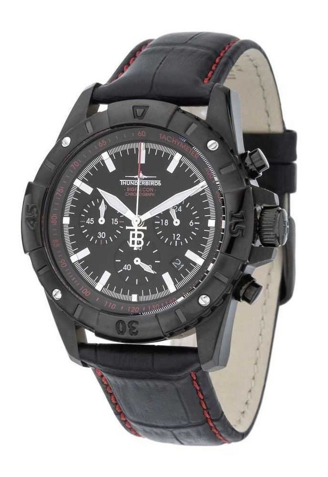 Thunderbirds Chronograph TB1042-01 Big Falcon Fliegeruhr – Herrenuhr mit Lederband, 42 mm, Edelstahlgehäuse, präziser Chronograph im Fliegerdesign Thunderbirds Chronograph TB1042-01 Big Falcon Fliegeruhr – Herrenuhr mit Lederband, 42 mm, Edelstahlgehäuse, präziser Chronograph im Fliegerdesign von Thunderbirds