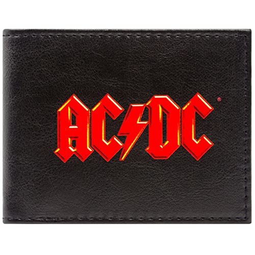 Thunderstruck AC DC Rock Band Back In Black Geldbörse/Geldbeutel mit Klappfach für Ausweis & Karten, Schwarz von Thunderstruck