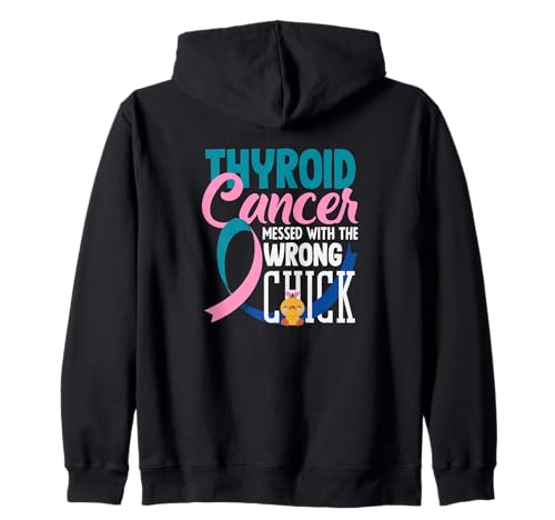 Schilddrüsenkrebs Krieger Mädchen Schilddrüsenkrebs Bewusstsein Kapuzenjacke von Thyroid Cancer Awareness Apparel, Gifts, Gift Idea
