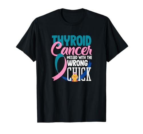 Schilddrüsenkrebs Krieger Mädchen Schilddrüsenkrebs Bewusstsein T-Shirt von Thyroid Cancer Awareness Apparel, Gifts, Gift Idea