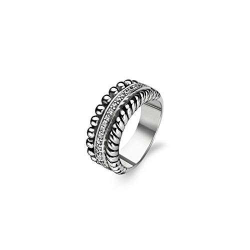 TI SENTO Milano Ring aus rhodiniertem Sterlingsilber - 1836ZI - Größe 54 (17,25mm) von Ti Sento Milano